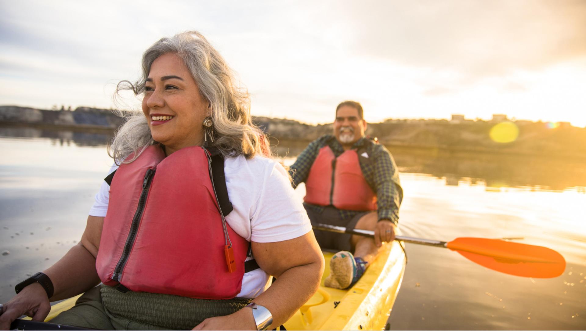 Couple in a kayak