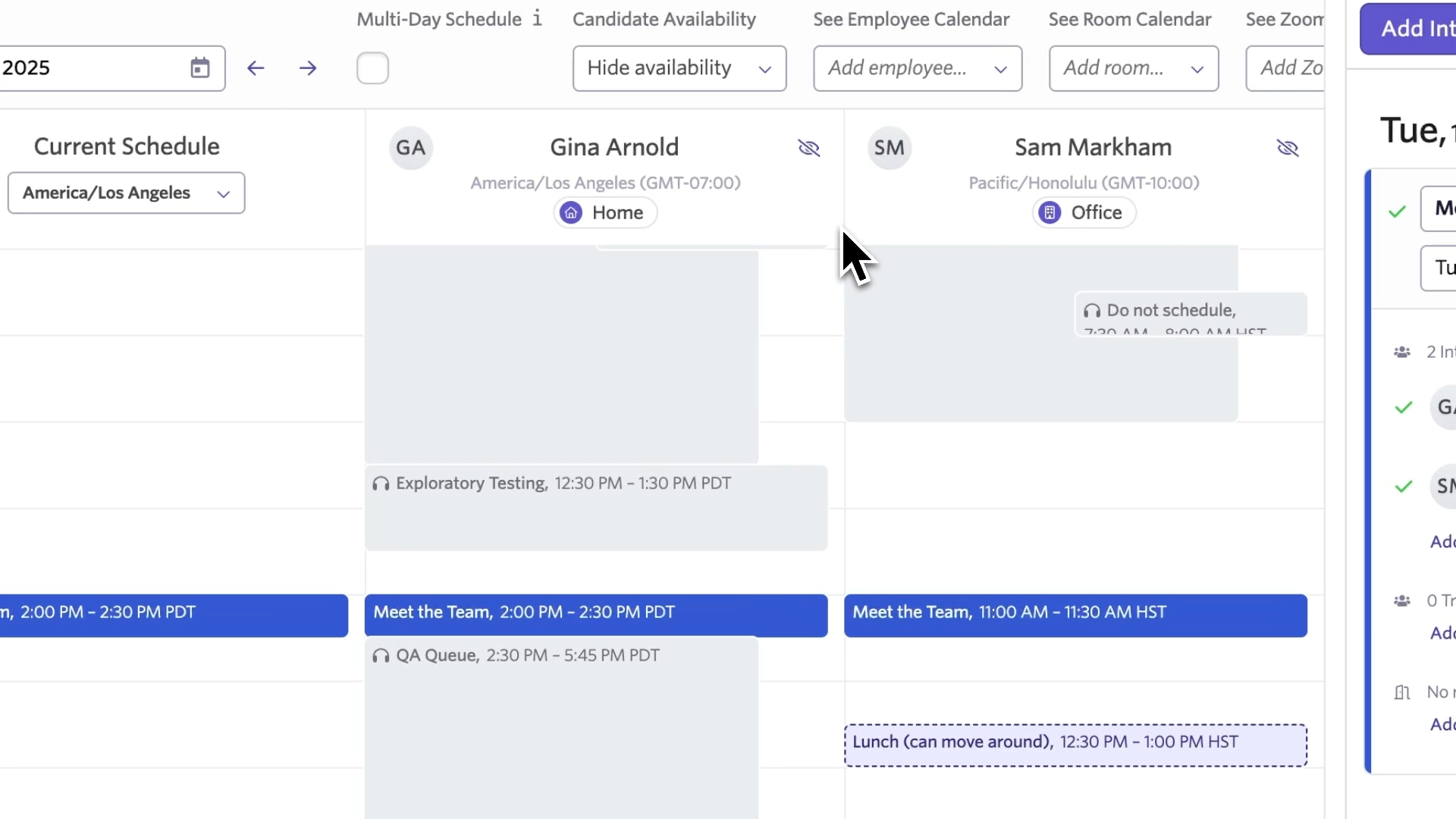 Synced Working Locations from Google Calendar | Ashby