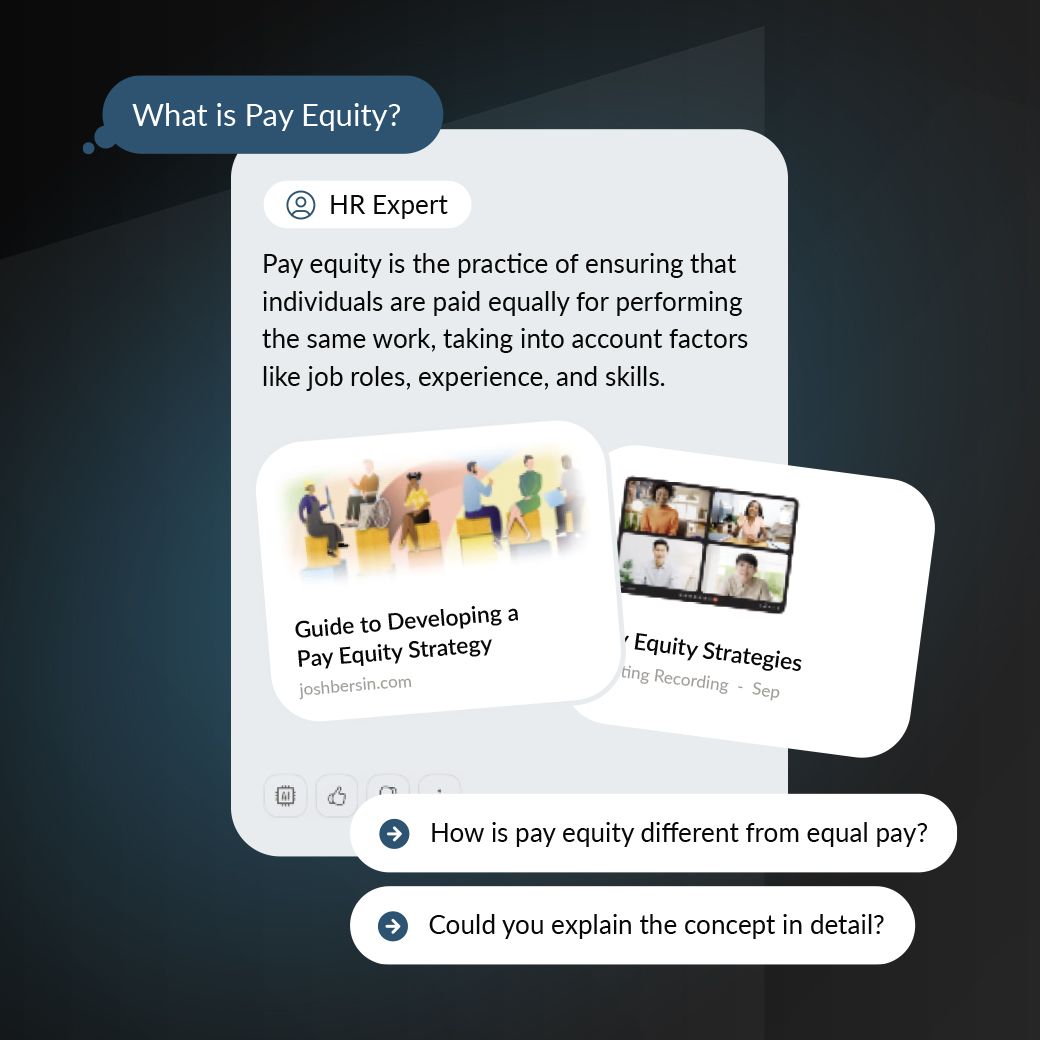 graphic showing chat like interface