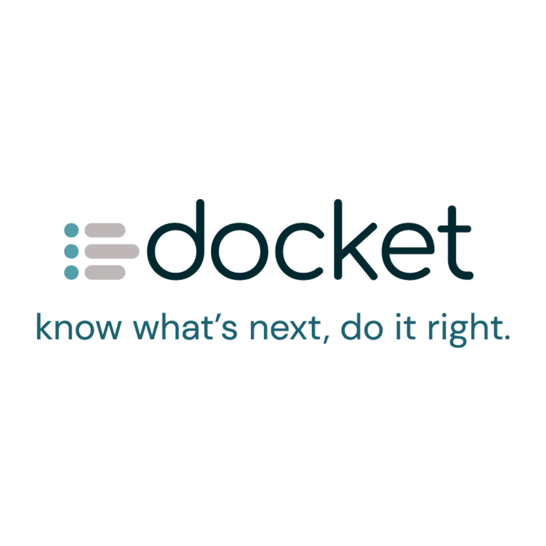 docket logo with tagline