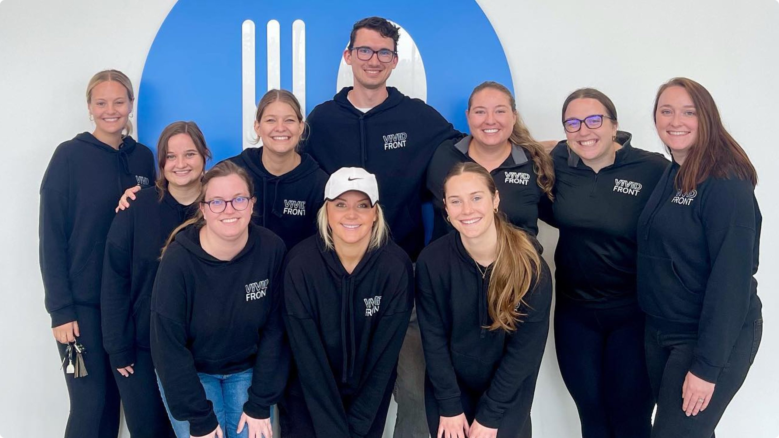 VividFront team members volunteering at Cleveland Food Bank