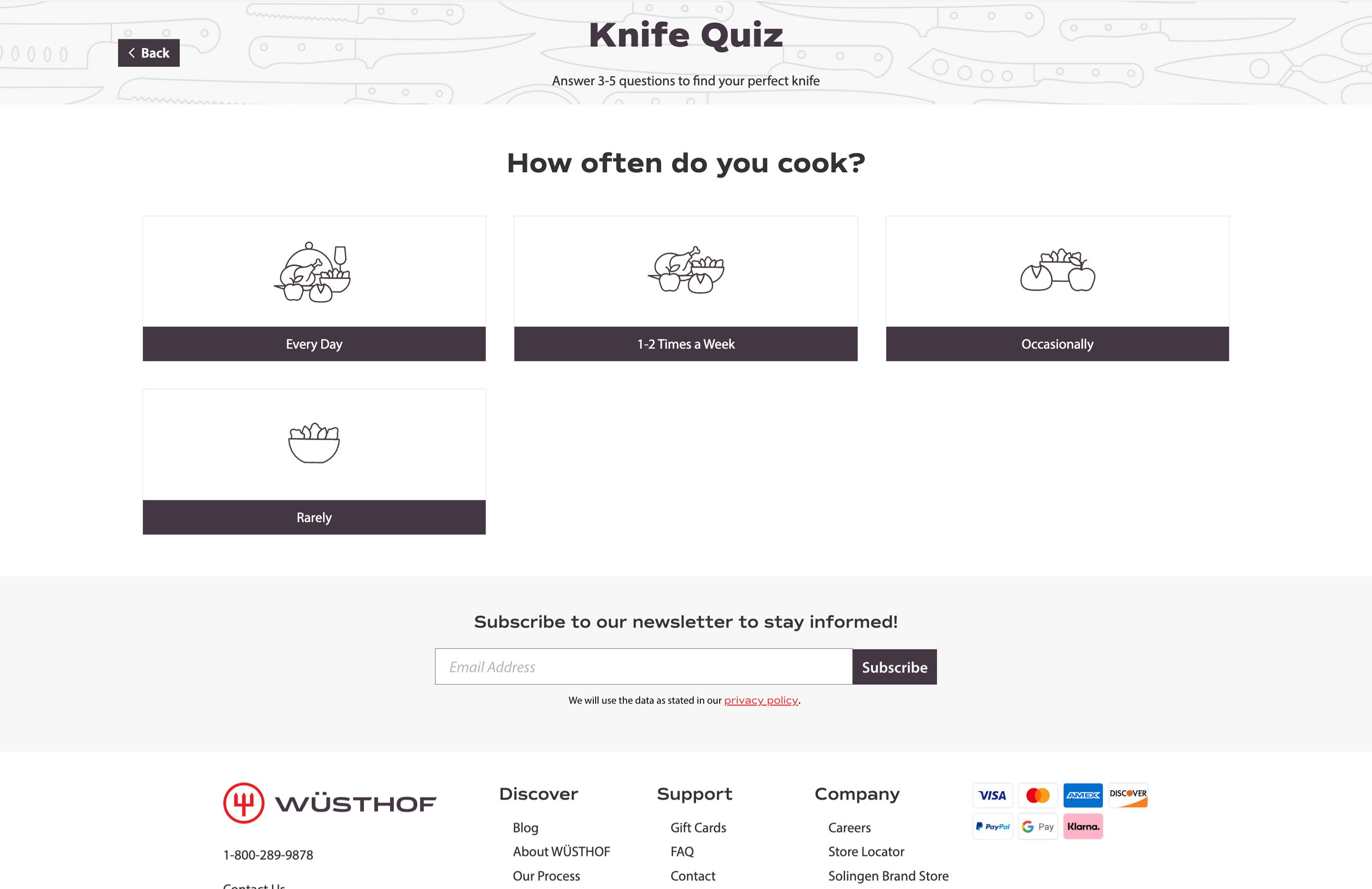 examples of question screen with icons representing each option