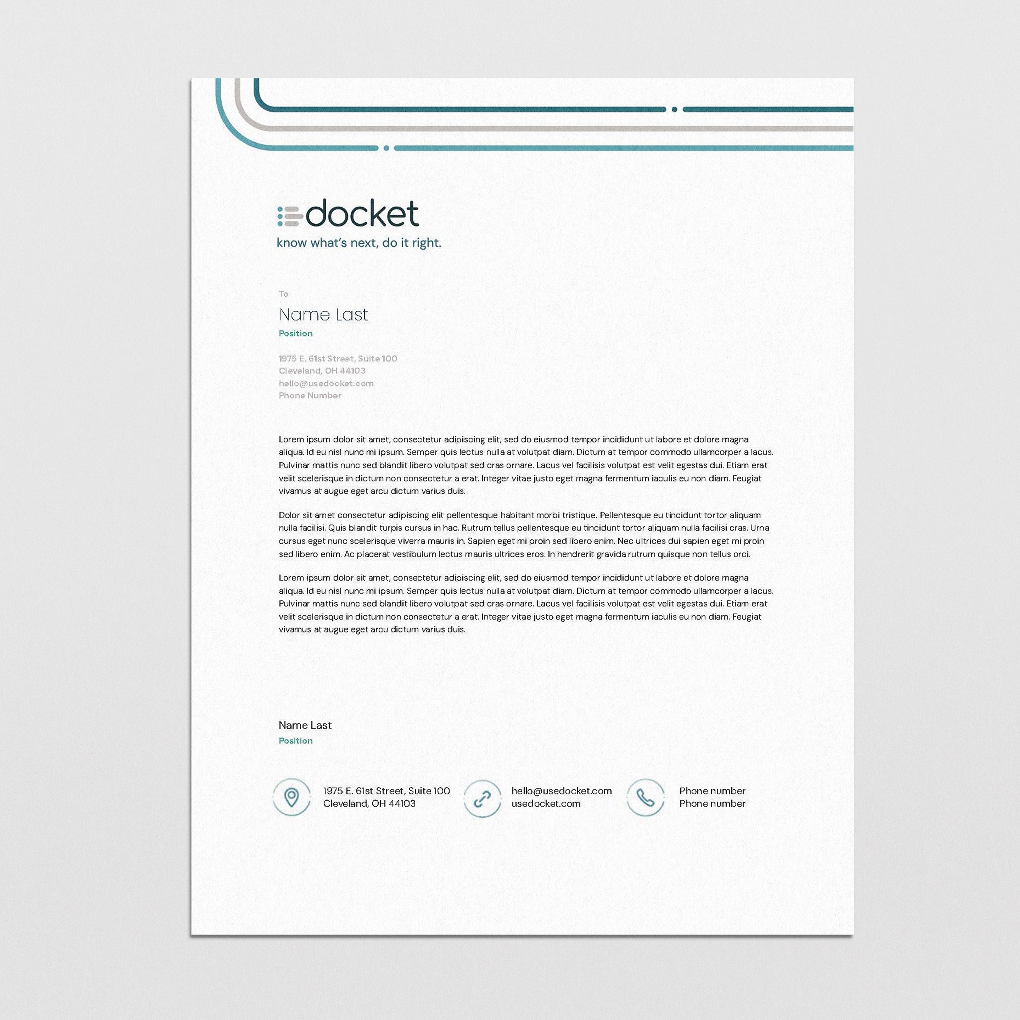 Docket letterhead