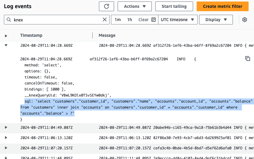 cloudwatch log streams search