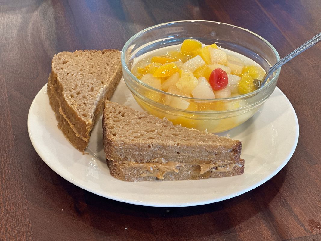 PB Honey Sandwich & Fruit