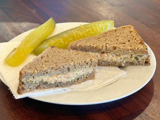 Tuna Sandwich and Pickle Spear