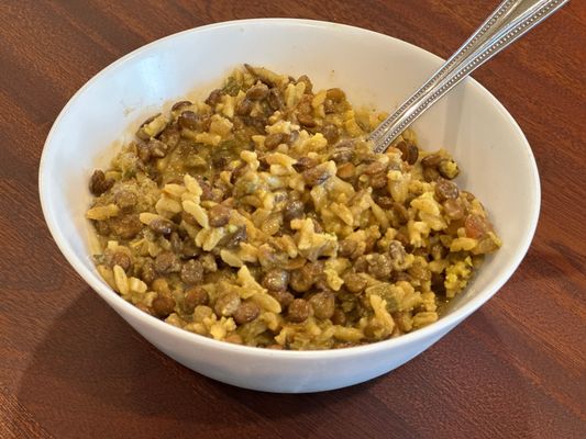 Coconut Curry Lentils and Rice