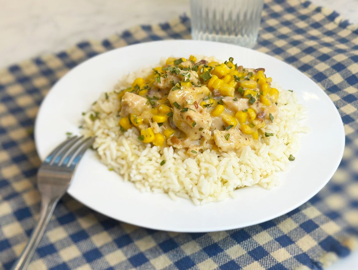 Zesty Ranch Rice Creamy Corn Bacon Ranch Rice