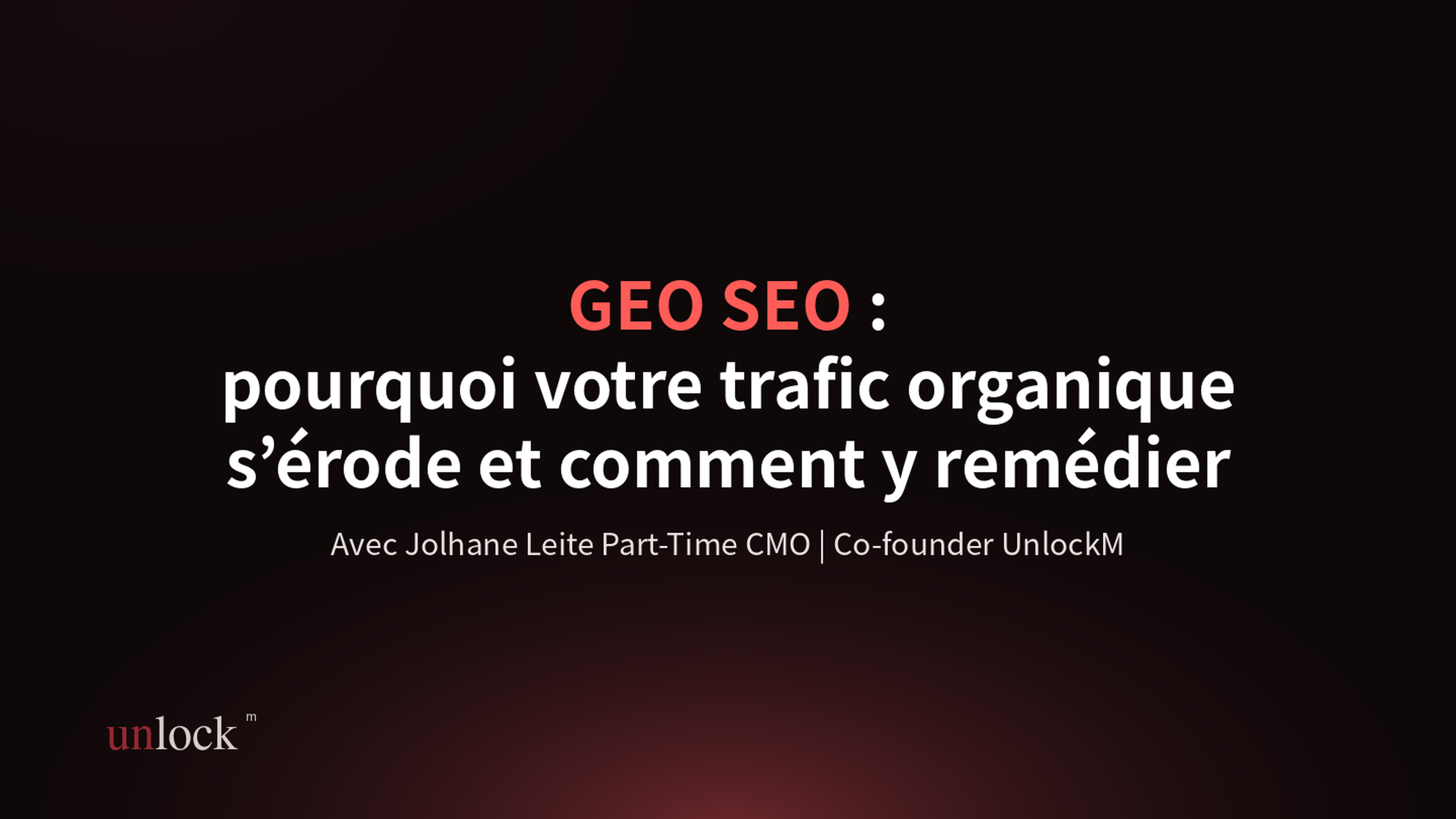 GEO SEO : pourquoi votre trafic organique s'érode