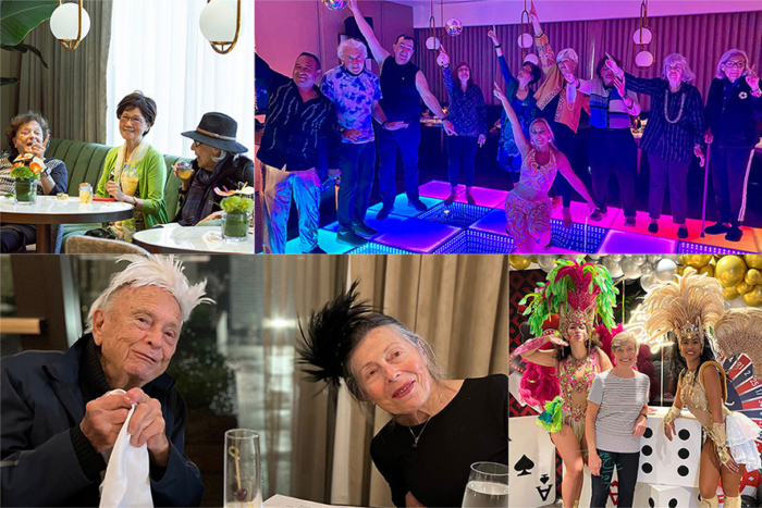 Residents at Vegas themed event