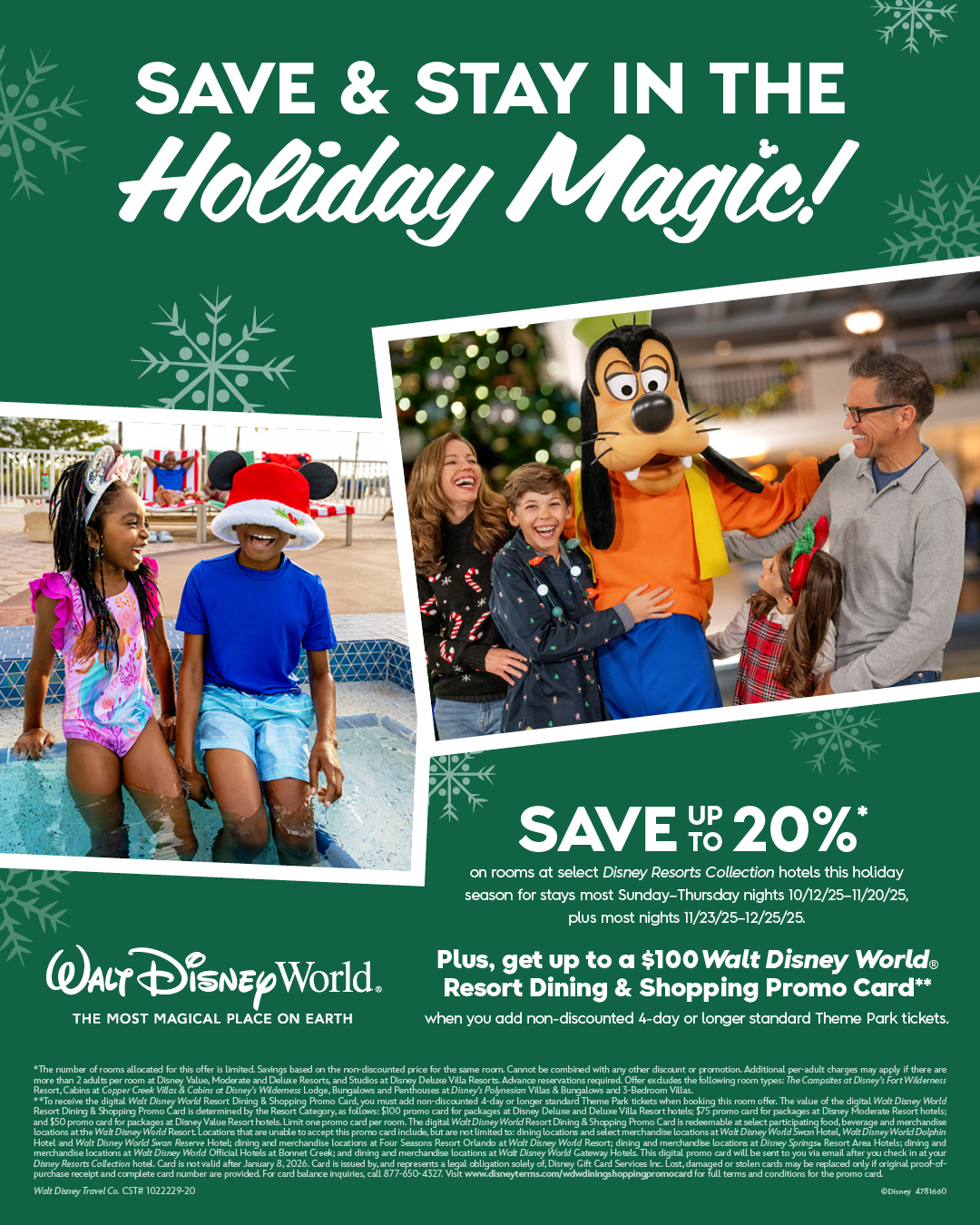 FY25 WDW TAS Q1 Peak Offer Broad Room Only Webpage