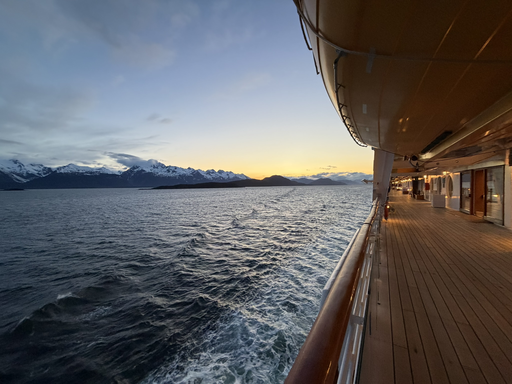 wonder Alaska evening on deck 4