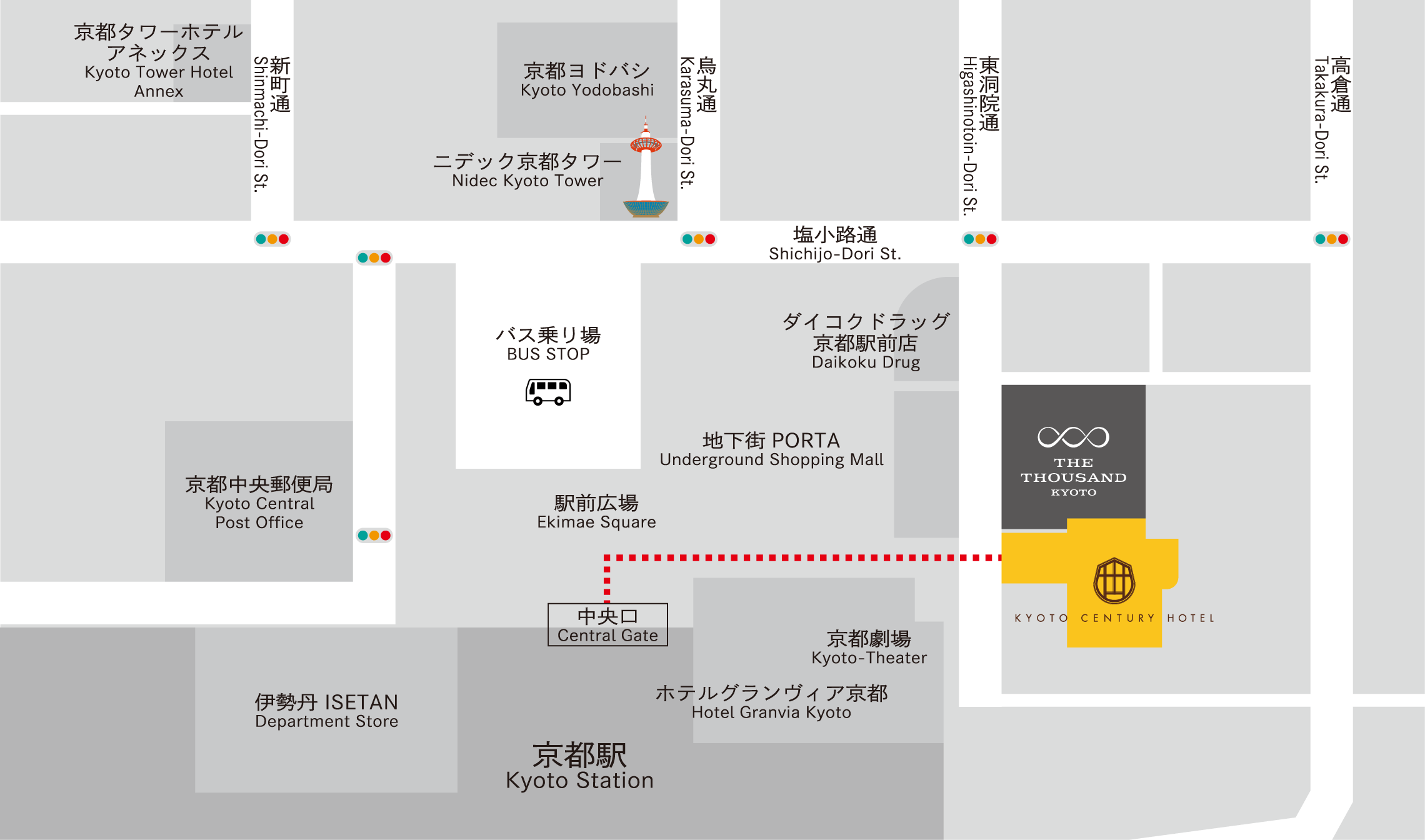 Kyoto Century Hotel map