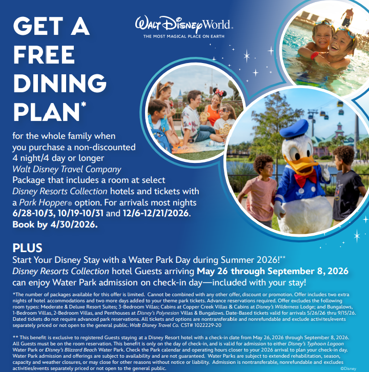 Get a free dining plan