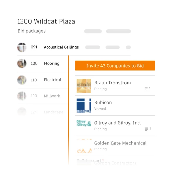 Create bid packages and send bid invites in minutes.