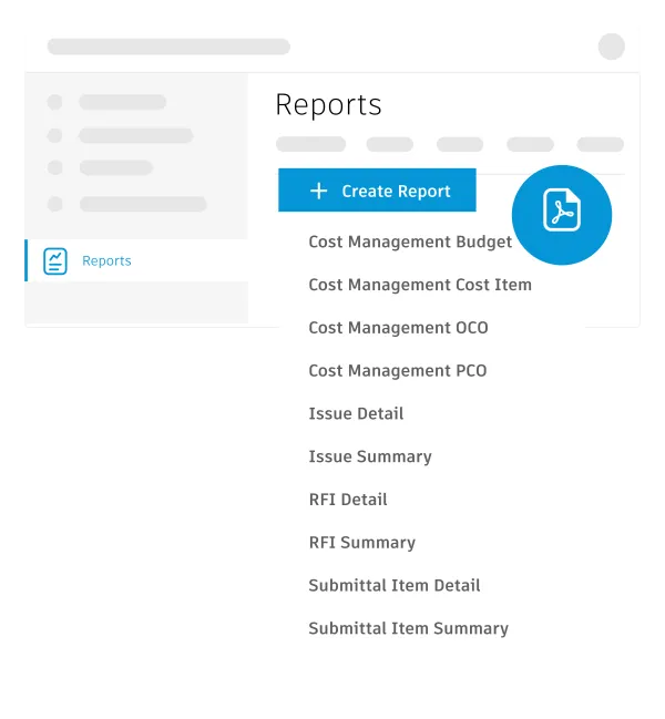 Construction report configuration enables automating report generation for desired construction data.