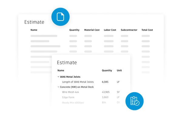 Construction cost management software for change orders