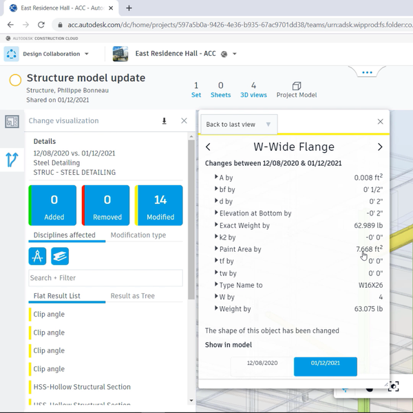 Screenshot of construction scheduling software.