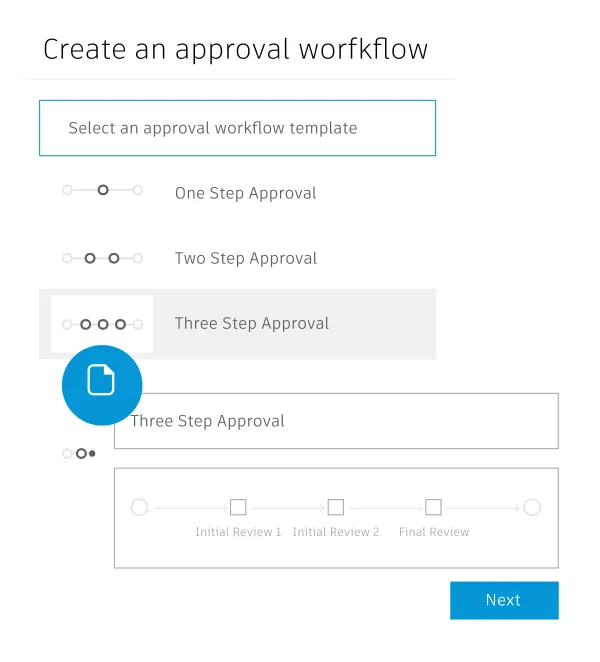 Construction document software with various document review and approval workflows.