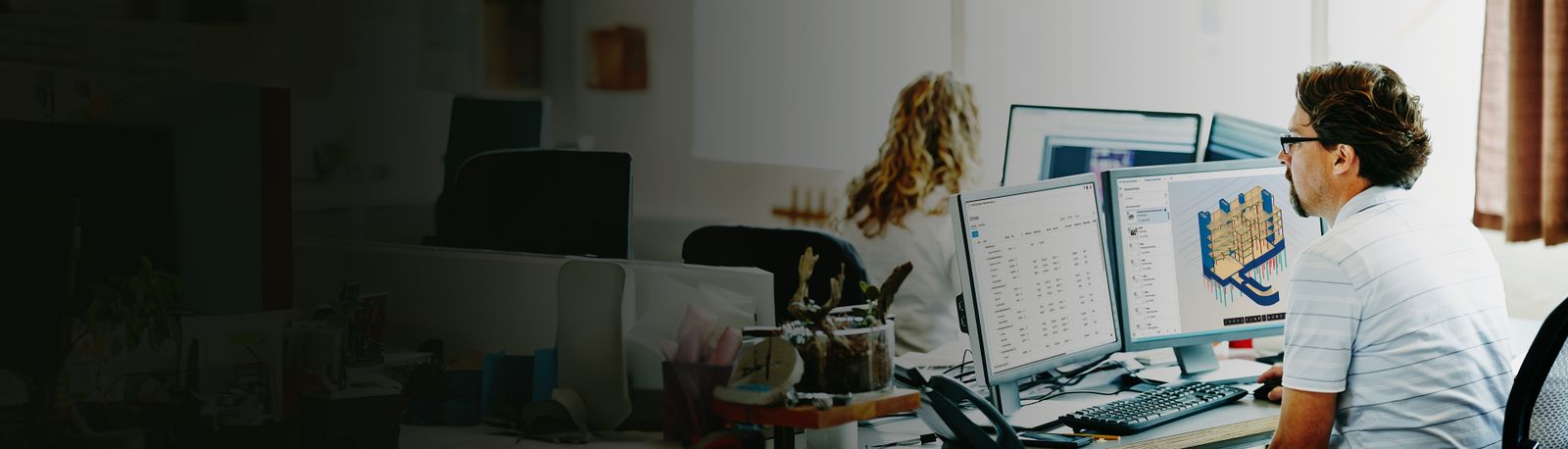 Construction workers with tablet
