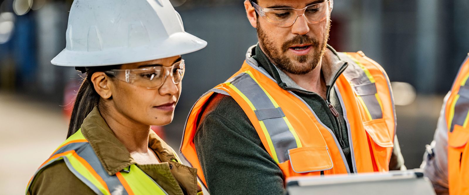 Two construction workers