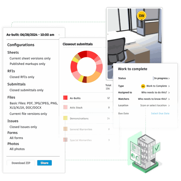 workflow closeout screen