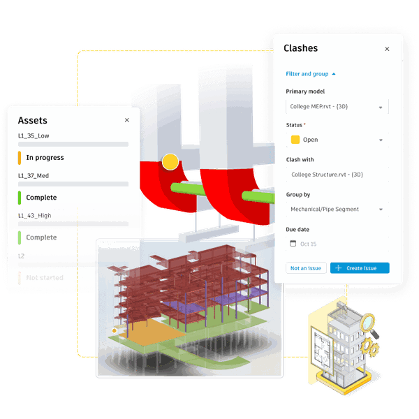 Construction model coordination screenshots