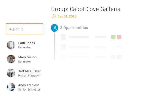 Save time with automated bid tracking by assigning bids to the right team member and grouping similar bids together.