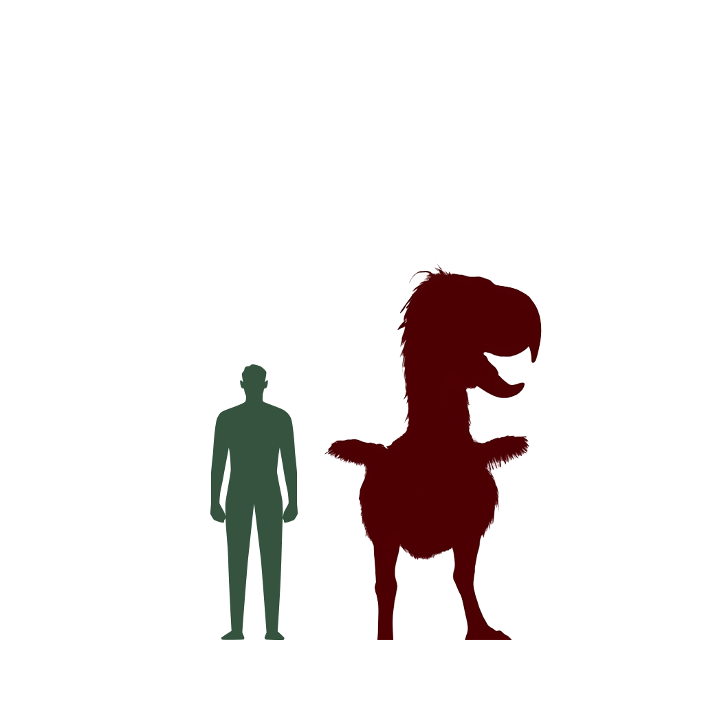 Size Comparison of Dino to a human
