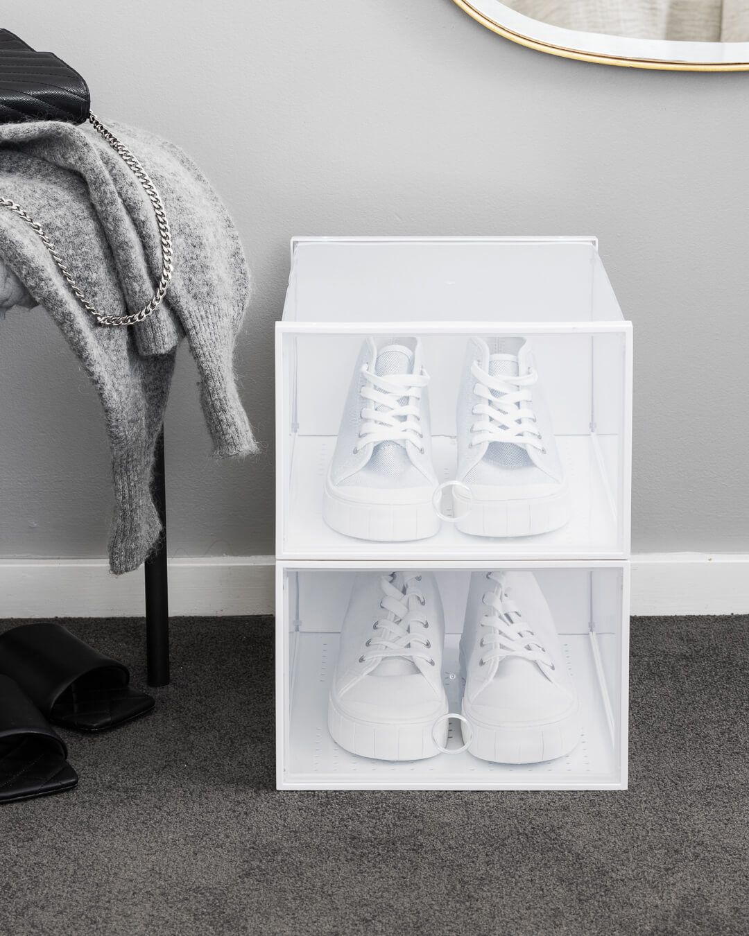 Stackable Shoe Box Clear