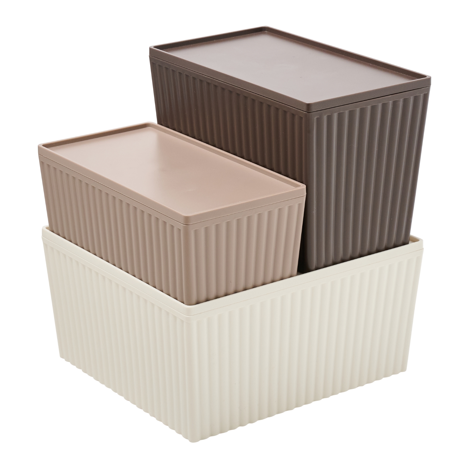 Inabox coco coconut and mocha ripple container group shot 2.1L, 4.5L and 7.2L