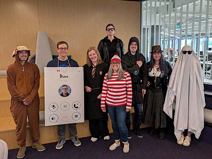 Halloween celebration in the office