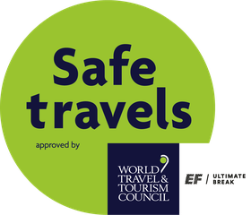 Safe travels approved by the World Travel & Tourism Council