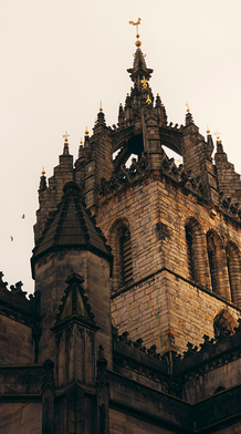 A building with a steeple