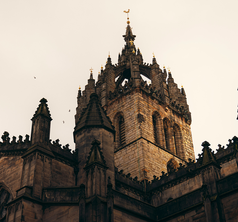 A building with a steeple