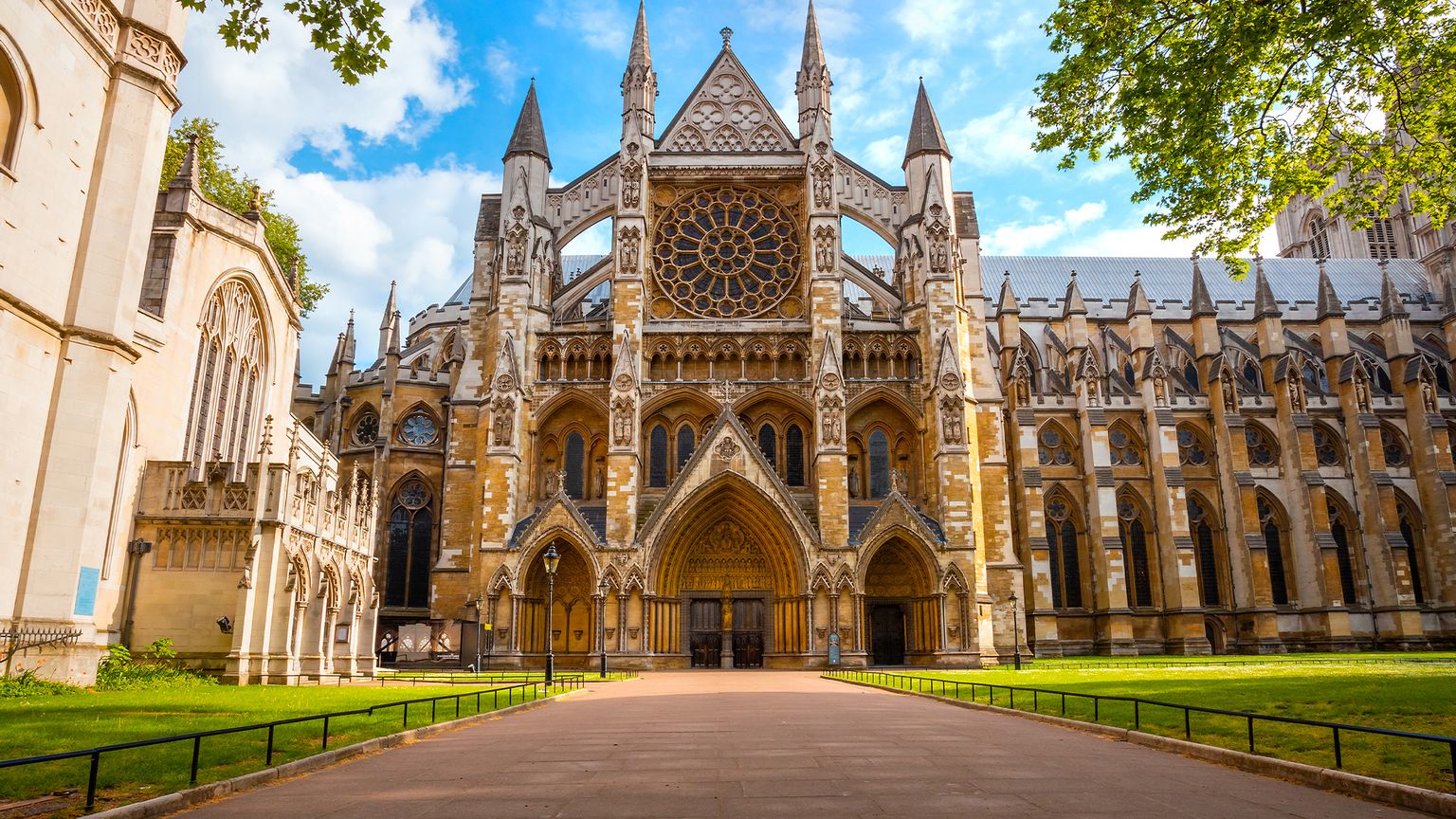 Westminster Abbey in London, England on a sunny day