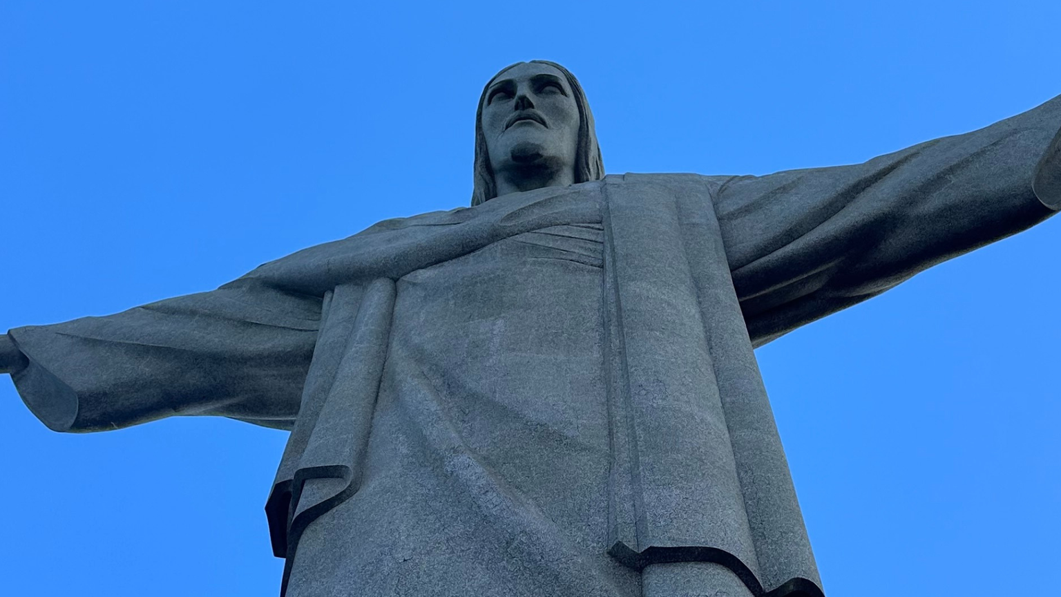 Christ the Redeemer statue up close.