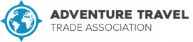 Logo of Adventure Travel Trade Association with a compass rose and globe design.