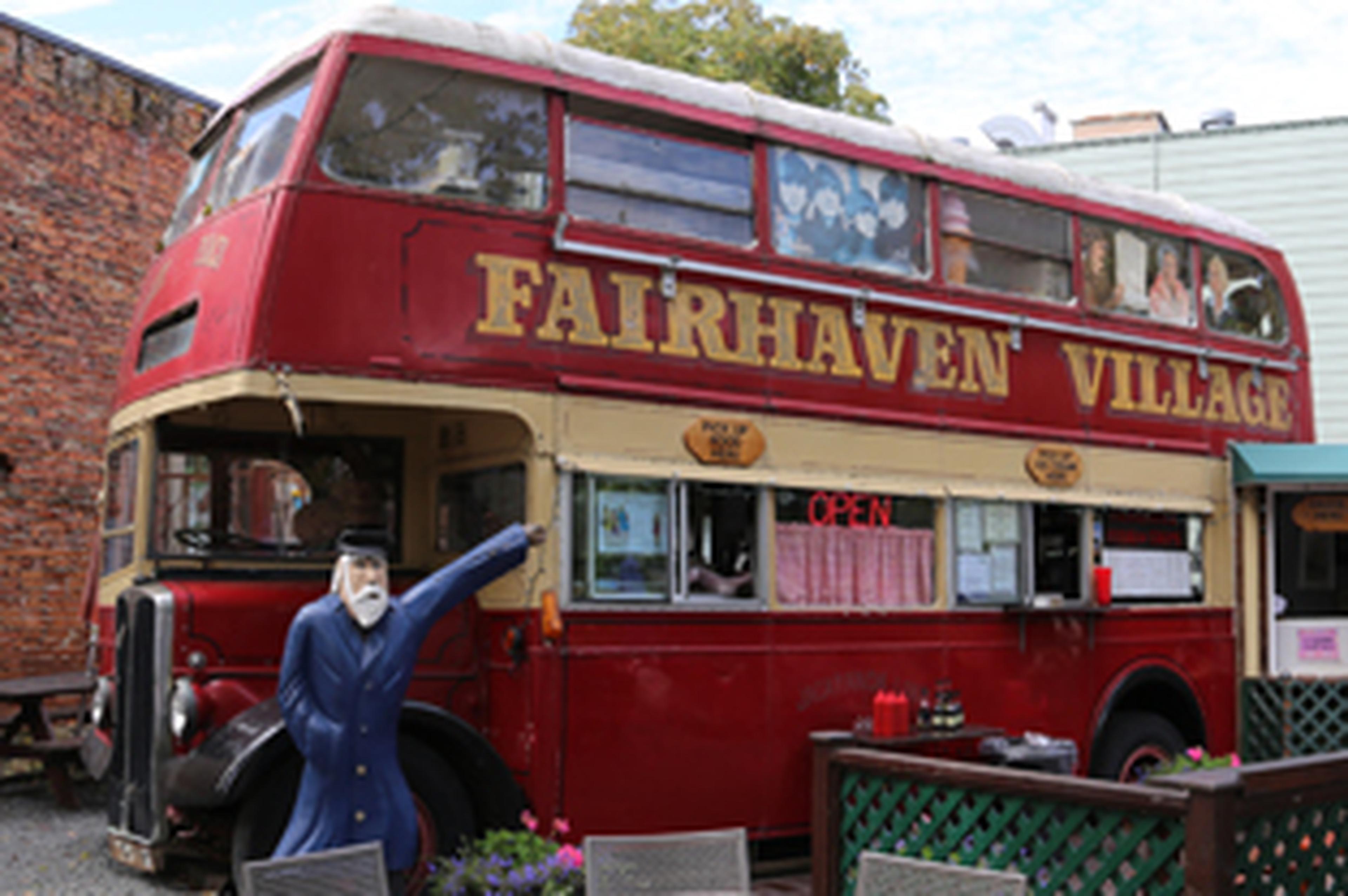 Fairhaven village double decker bus