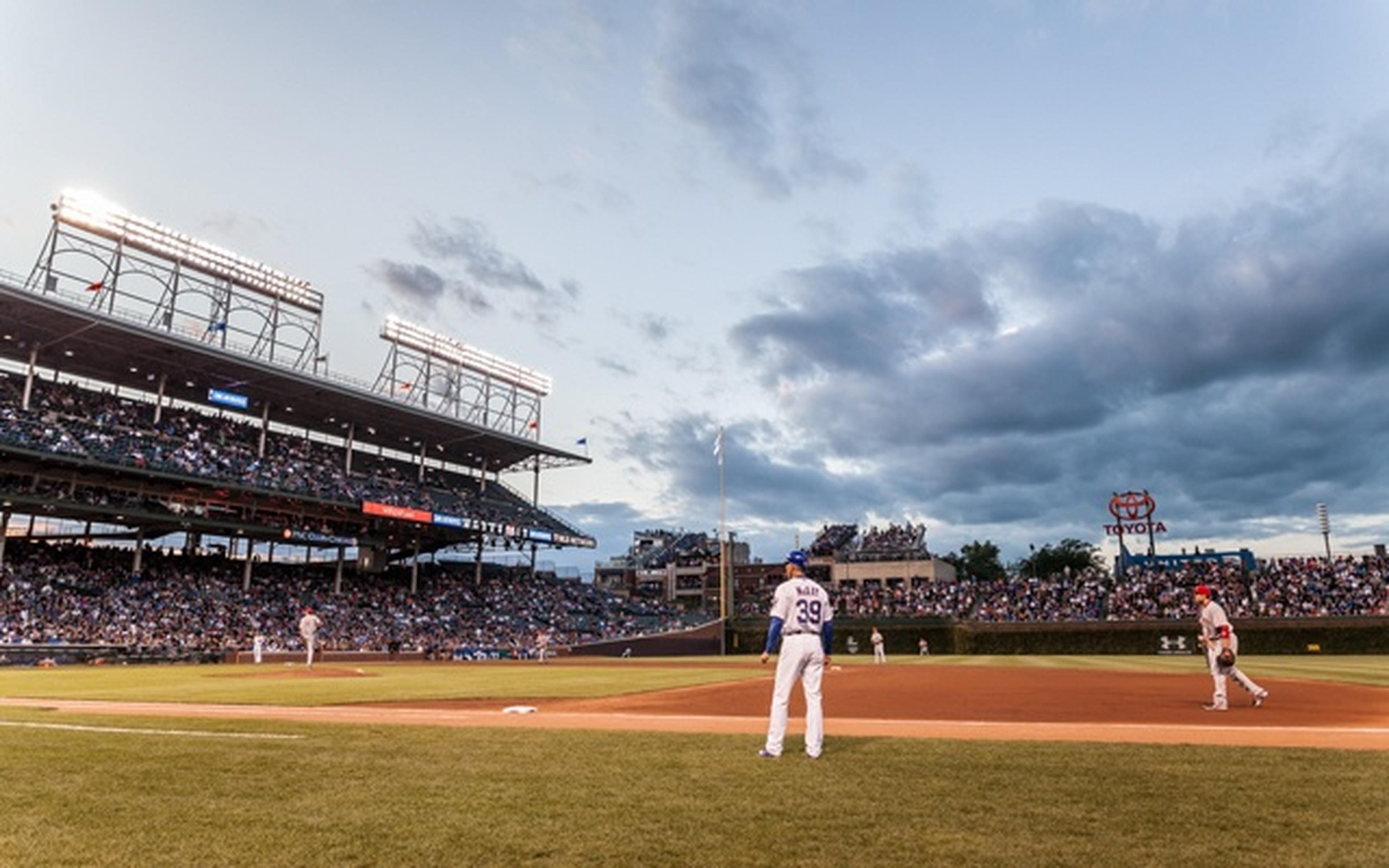 baseball game at night