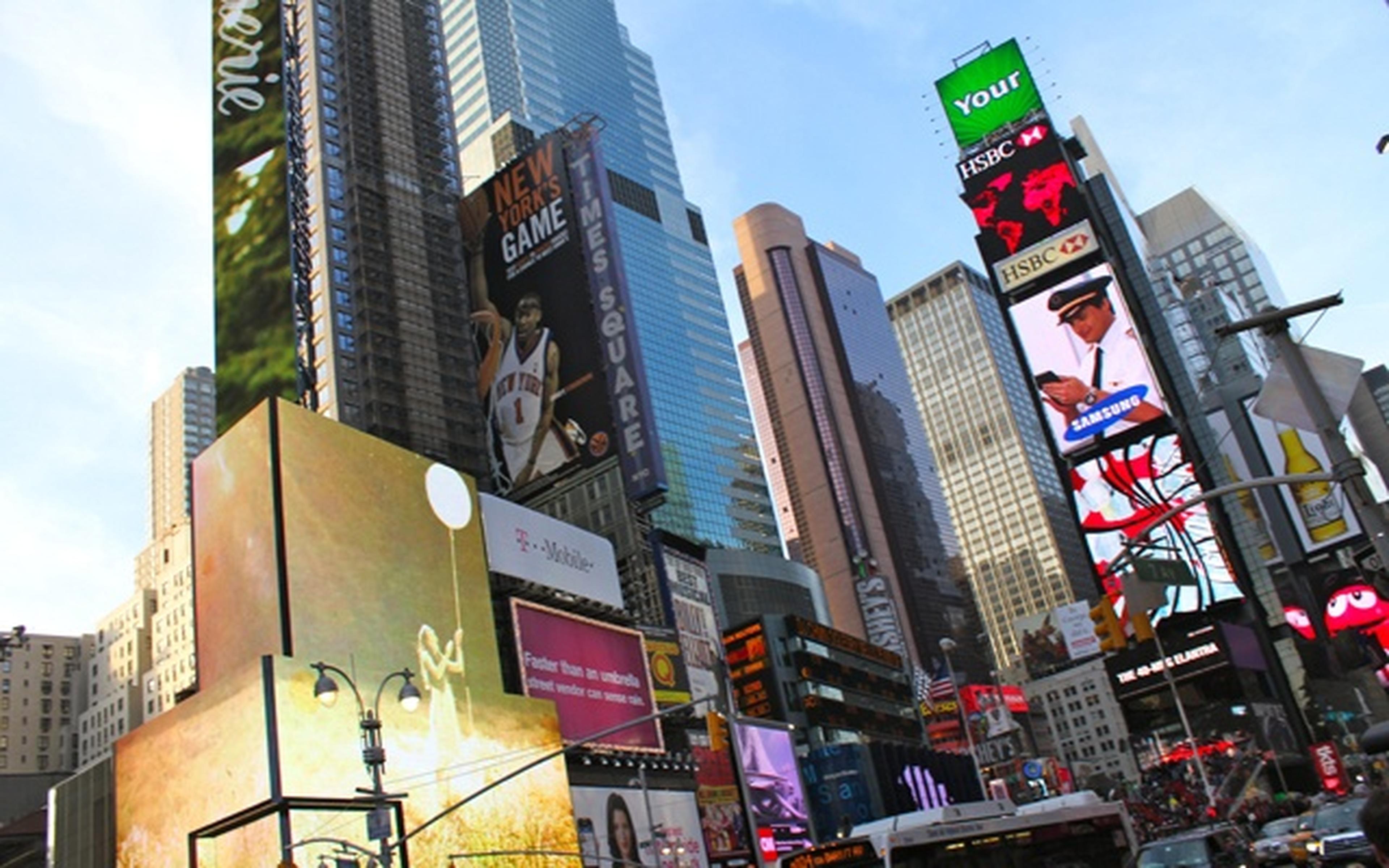 timesquare billboards during the day