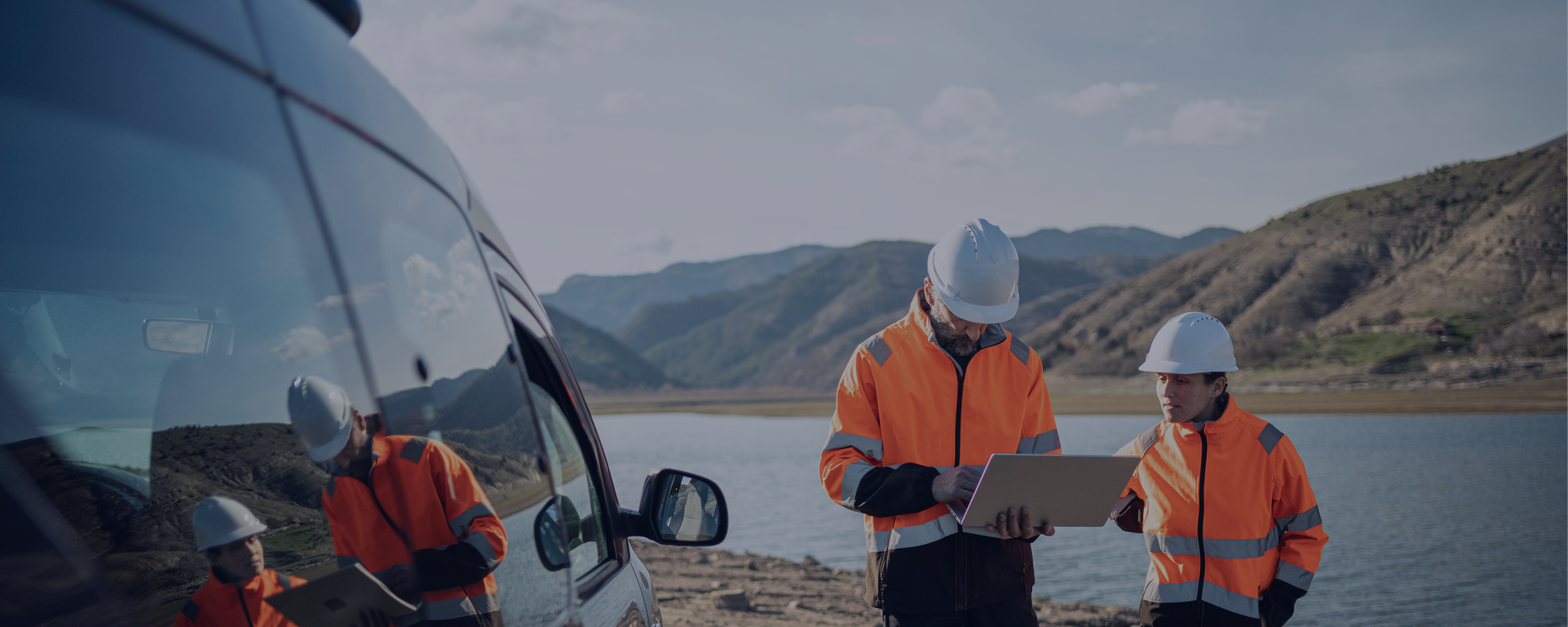 Site managers on rural site