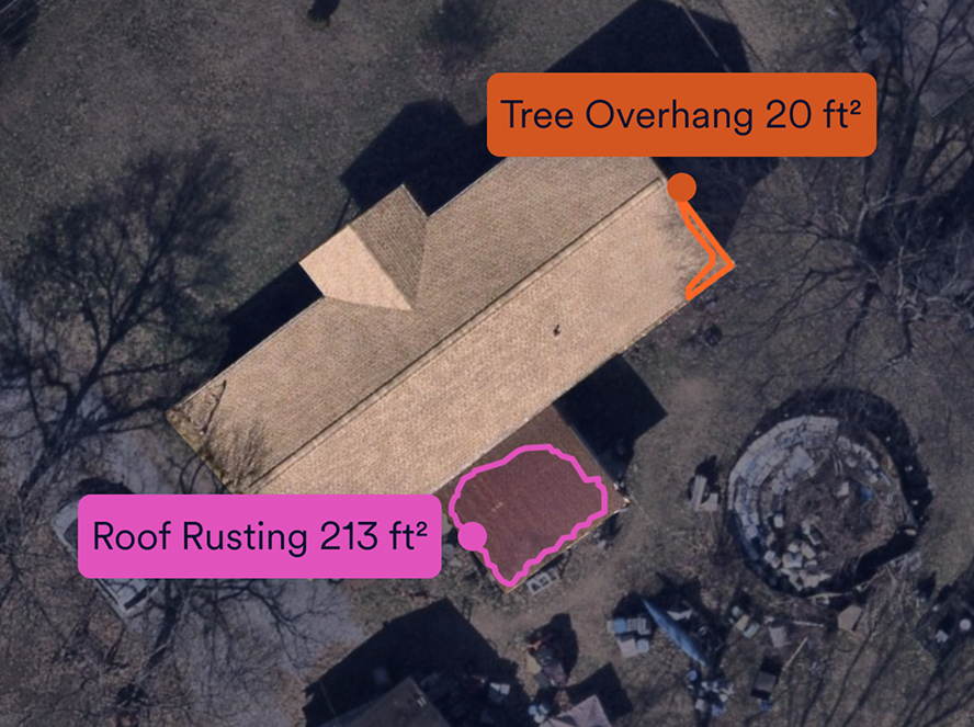 NA roof rusting and tree overhang