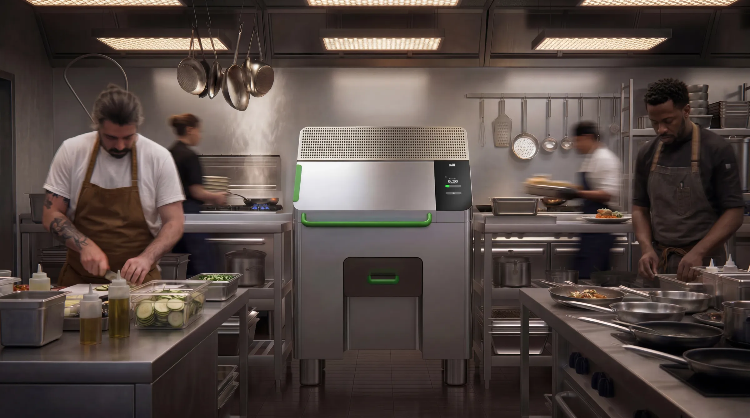 A Mill Commercial unit in a busy professional kitchen