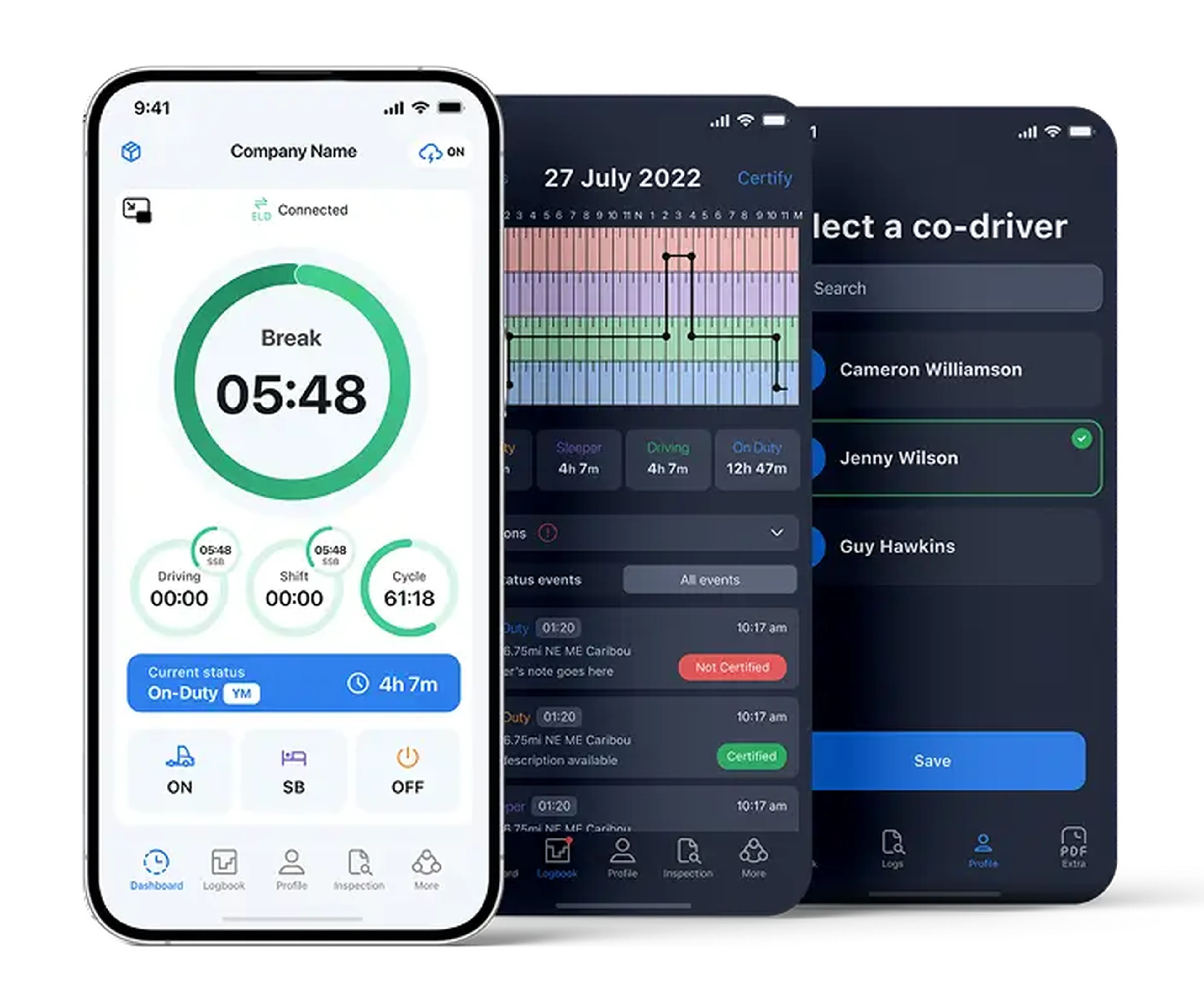 routeone eld app on phone