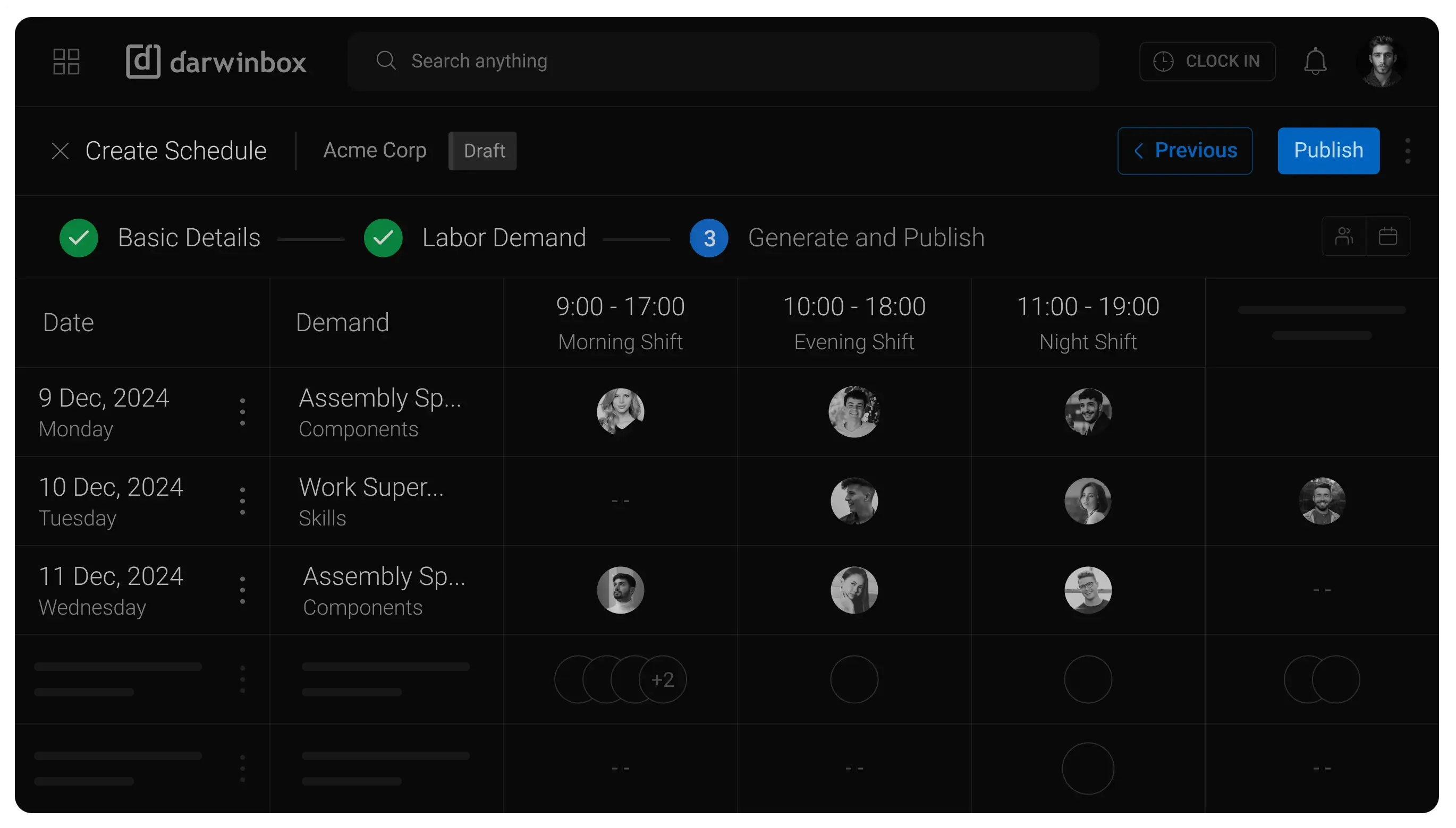 Smart Workforce Scheduling | Darwinbox