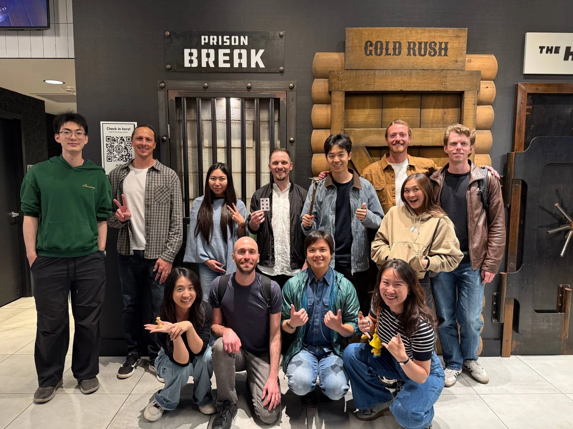 The Hyperbolic team after an escape room