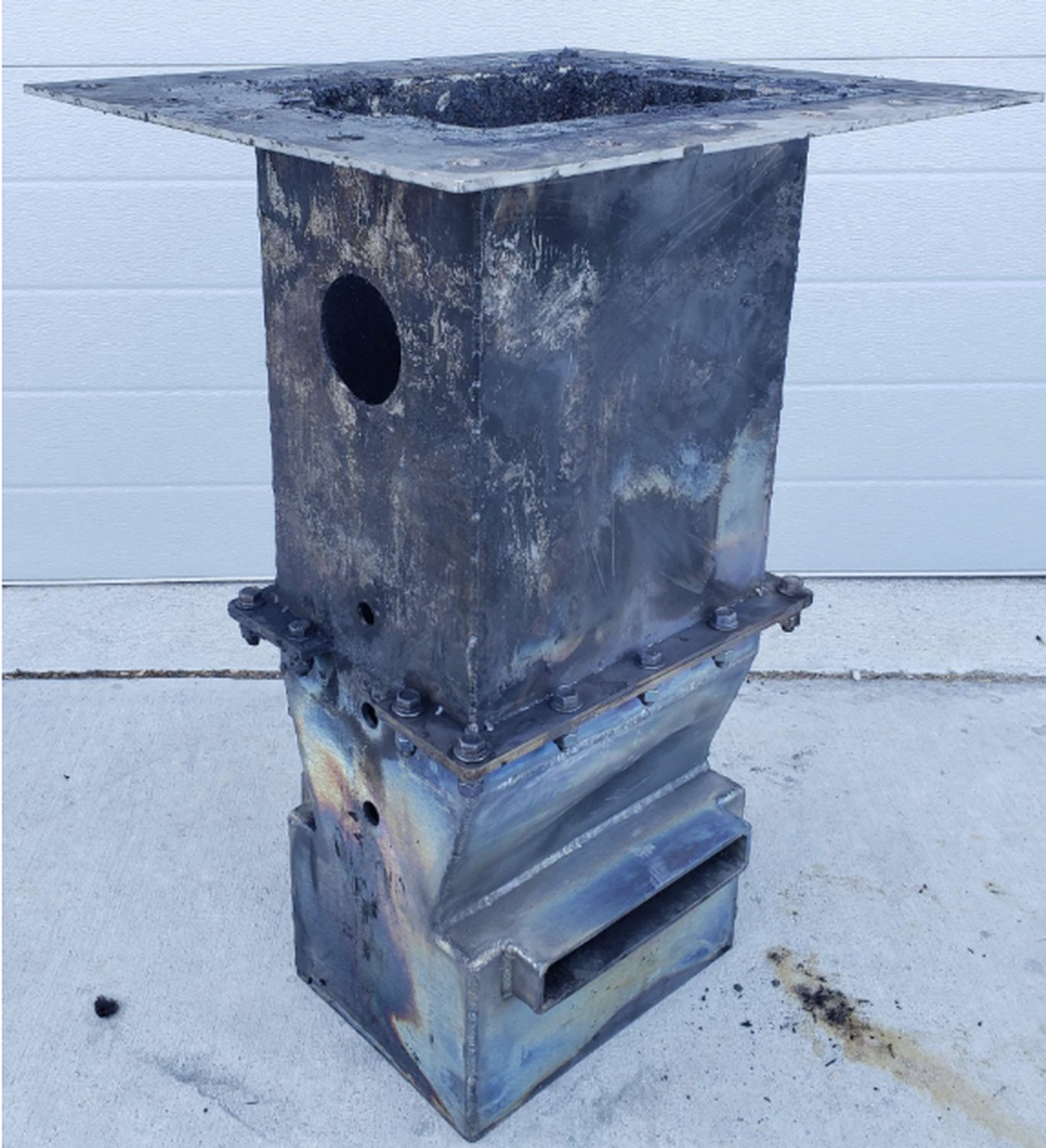 Reactor armor shell after initial test hotflows