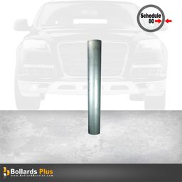 Extra Heavy Duty Inground Bollard - 5"x60" Bare Steel