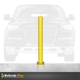 Ultra Light Bolt-Down Bollard - 4"x48", Safety Yellow
